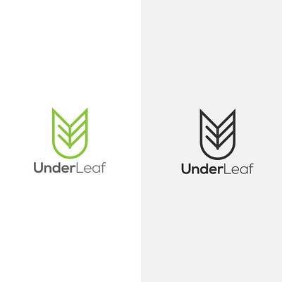 Under Leaf Minimal eco Logo Design Concept art awesome logo design eco eco logo flat logo logo design logodesign minimal vector