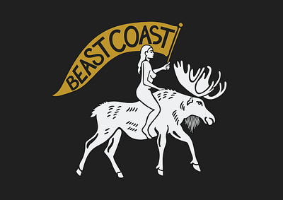 Beast Coast beastcoast blackandwhite design graphic handdrawn handdrawn illustration handdrawntype illustration moose