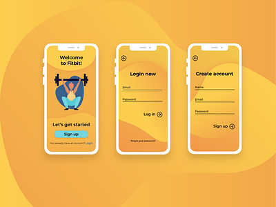Sign up / Sign in | Fitness App app application concept dailyui design fitness app ios ios app design sign in sketch ui ux