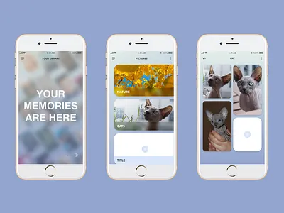 Photo Library app design ui ux