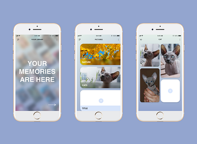 Photo Library app design ui ux