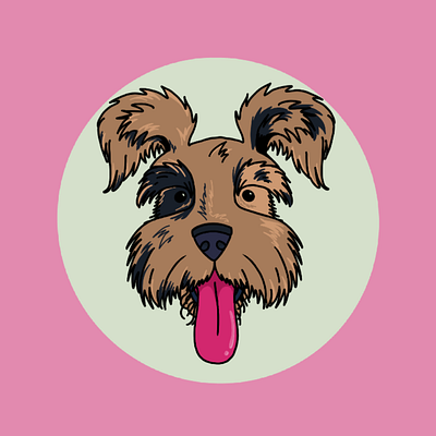 Happy Pup design dog illustration logo pup