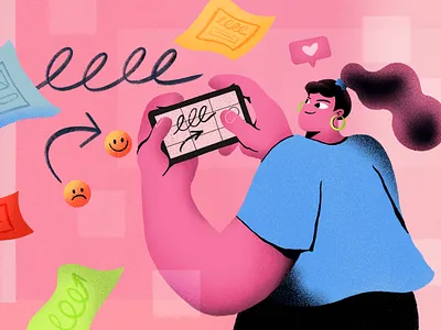 Hi there! character illustration ipad pro procreate texture