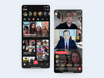 Vio app: Find friends through Livestream & Swipe #3 chatting app community dark app dating app graphicdesign group ios app live livestreaming mobile app people popular product design social app social media streaming app ui uiux ux video app