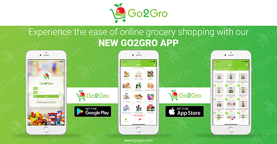 Grocery App Promotion Poster app design banner ads banners graphicdesign grocery app logo social media design vector