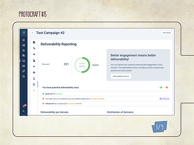 Deliverability Reporting business app cloud design interaction design marketing ux ui web