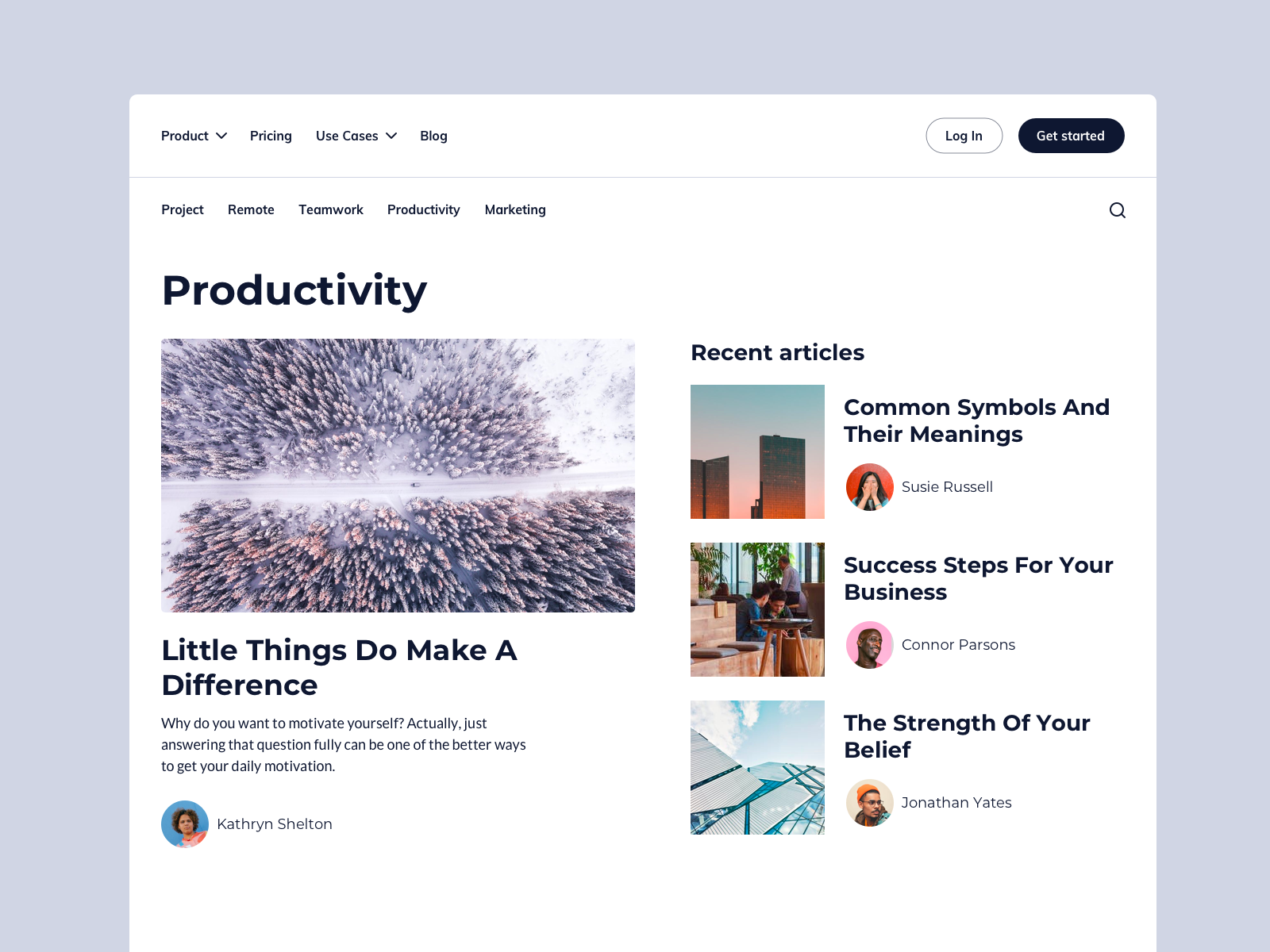 Articles Page UI Design by Ildiko Gaspar on Dribbble