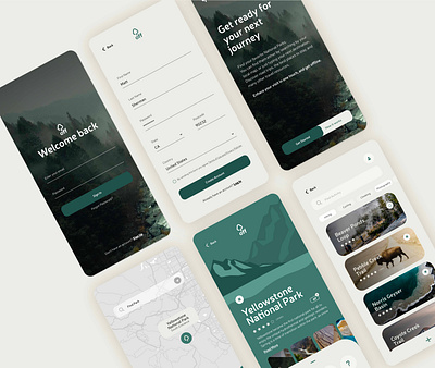 National Park Off-Road | Concept App app clean app design illustration interface map mobile mobile app nature track travel app ui ui design user experience ux ux design visual