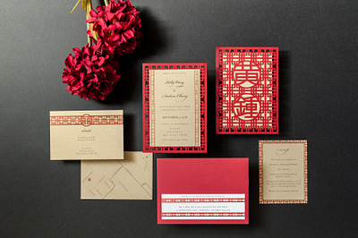 Asian Inspired Wedding Invitations invitations invites lasercut lasercut design paper print stationery wedding wedding invitation wedding invitations wedding invite wedding invites