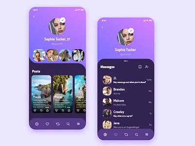SinglesMingle - Dating app app clean design flat gif illustration principle ui ux vector