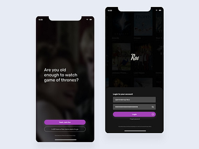 Ros - Dating Service Application #1 - Onboarding app chat dating design escort interface minimal ui ux