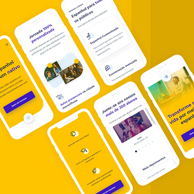 Clic Español - novo site - 03 design interface ui ui design uiux ux web web design website yellow