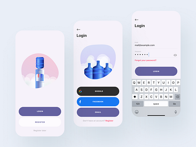 Login app app design design flat mobile ui ux