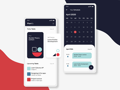 Planify - Task Management App Design Concept app art design flat illustration minimal typography ui ux