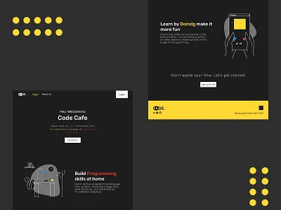Learning Website Landing Page Concept app art design lettering minimal typography ui ux web website
