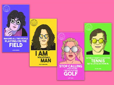 Rock_The_Summer Campaign advertising balls campaign campaign design face illustration portrait posters sports vector