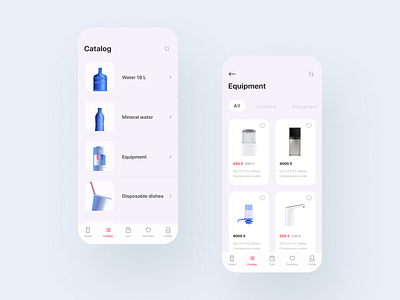 Catalog app design flat minimal ui ux