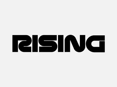 Rising bold chunky font futuristic heavy kerning lettering lettering art logotype space super thick lines typography