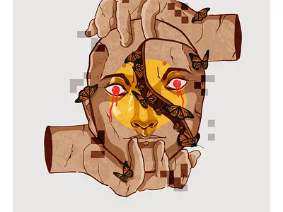 Disconnected character design concept art illustration illustrator photoshop