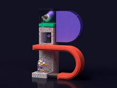 B 👈 3d abstract c4d cinema 4d design geometric photoshop typography web