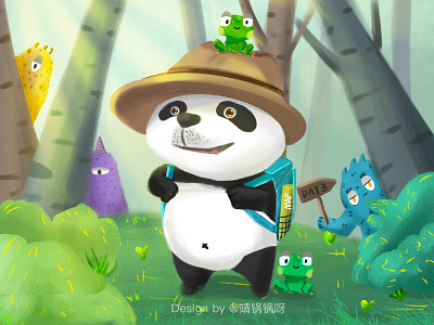 Guo panda's Adventure design illustration 插图 design illustration 设计