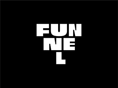funnel black and white funnel graphic design logo minimal type typography
