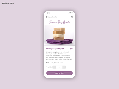 Daily UI #012 - Ecommerce Shop bath dailyui dailyui 012 dailyuichallenge design ecommerce ecommerce app mobile shop shopping shopping app soap