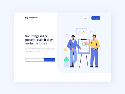 Landing Page 1 Using Hedvig Office Illustrations flat illustration landing page office ui ux website work