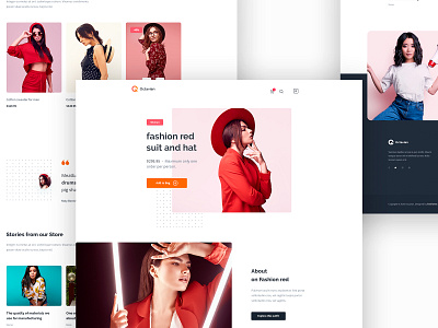 Homepage for fashion shop desig homepage landing page shop site design store web design website