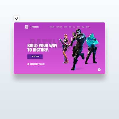 Fortnite Web Design design designer dev development digital graphic illustration mobile ui ux