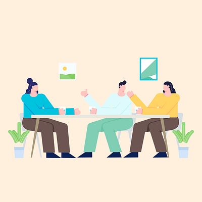 Group Discussion | Crafttor character chat design friends graphic group group chat group discussion illustration ui vector