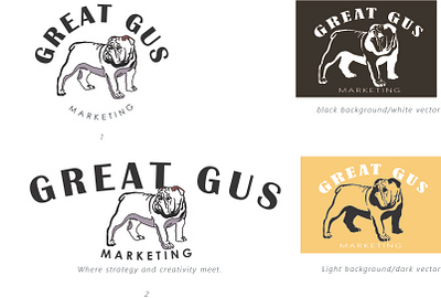 Great Gus Logo Selection 4x 100 design flat illustration logo minimal typography vector