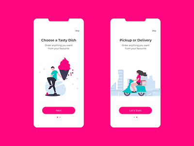 Onboarding Screen Food Delivery App app branding design minimal ui ux