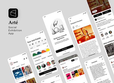 Arté Social Art Exhibition App art exhibition art exhibition app art exhibition illustration art illustration digital illustration exhibition app illustration ipadpro line illustration mobile app museum app procreate simple illustration uidesign uiux