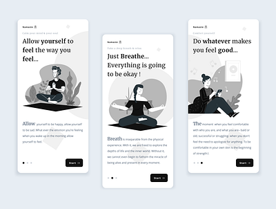 Feel,Breathe & Comfort 🧘🏻‍♂️ app clean design flat graphic design illustration typography ui ux web