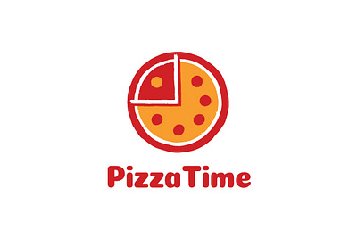 Pizza Time (for sale) branding clock fast food logo fastfood food delivery illustration italian logo piece pizza pizza brand pizza logo pizza logo template pizza piece pizza time pizzeria restaurant