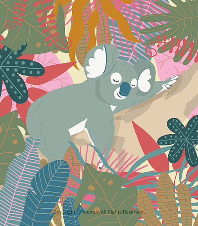 Plants and animals A3rtwork illustration