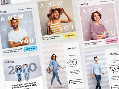 LASIK Vision Institute Email Creatives - Spring 2020 ch11 chapter 11 creatives crooz media email email creatives email marketing eyes lasik vision lvi marketing vision