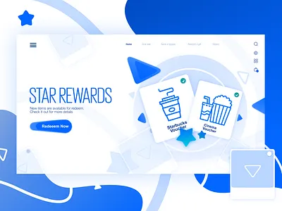 Star Rewards Website application application design art branding branding concept branding design branding identity concept design illustraion innovation intranet logo photoshop redeem typography ui uiuxdesign vector website