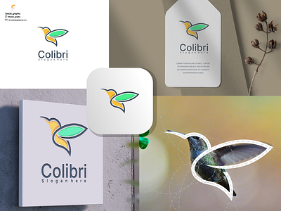 Colibri Logo Line branding corporate branding design illustration logo logodesign typography vector