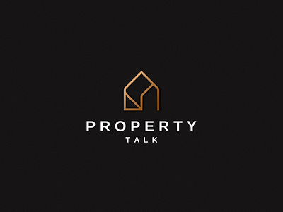 Property Talk branding character chat combination design discussion dualmeaning home house icon logo logotype luxury symbol talk vector