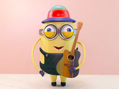 Minions c4d guitar ui