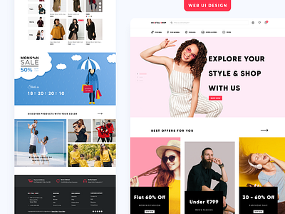 E-Commerce Web ui digitalshopping ecommerce fashion graphic icon landing landingpage minimal product page shop shopping trend typography ui ui design uiux uiuxdesign ux webdesign website