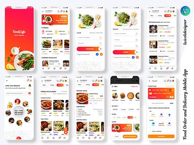 Food Order and Delivery Mobile App UI Kit