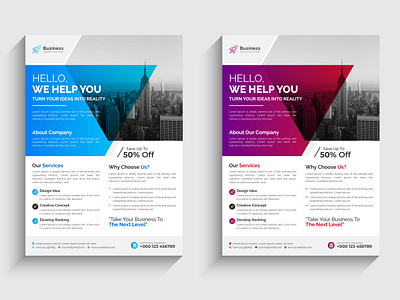 Modern & Creative Business Flyer Design Template mondolsgraphic pamphlet