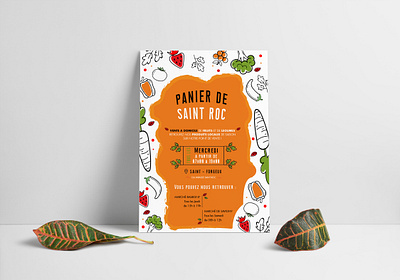 Affiche affiche design flyer fruits graphic design graphique design panier de saint roc panier de saint roc vector vegetable