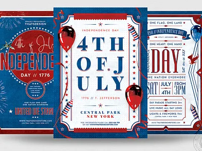 Independence Day Flyer Bundle america american campaign celebration club day design flyer flyer template independance labor marketing memorial nation party patriotic political poster print united states