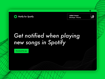 Website Homepage Design for Music App - Spotify app design flat flat design home page homepage landing lofi minimal music music app page design spotify ui design web design website website design