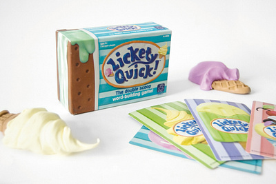 Lickety Quick clay clayillustration crafted handcraft icecream illustration packaging plasticine type