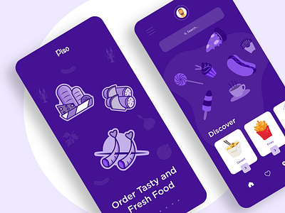 Food App app app design application clean minimalist mobile app mobile ui ui vector